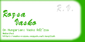 rozsa vasko business card